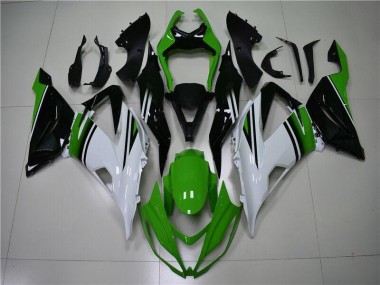 Kawasaki ZX6R 2013-2018 - Vert Blanc Noir