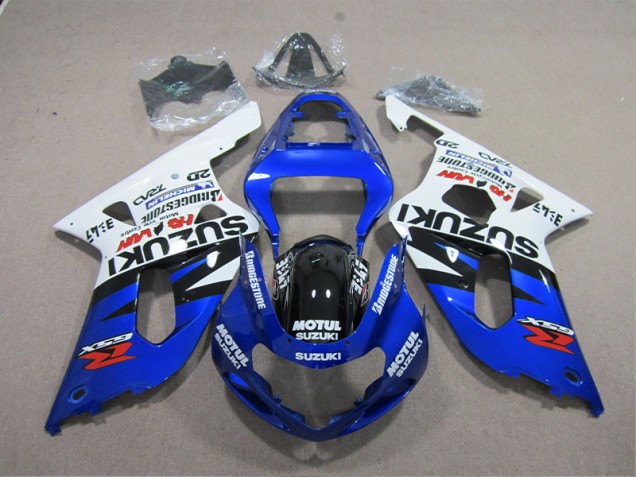 Suzuki GSXR 600 K1 K2 K3 2001-2003 - Bleu Blanc Motul