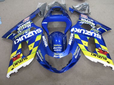 Suzuki GSXR 600 K1 K2 K3 2001-2003 - Bleu Jaune Telefumia Movistar