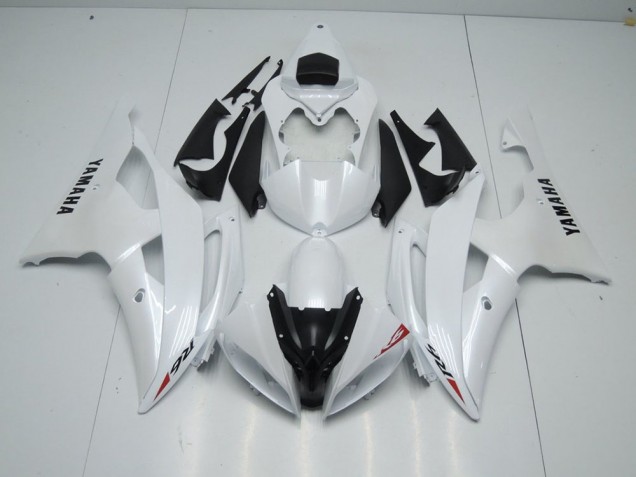 Yamaha R6 2008-2016 - Blanc Nacré et Rouge Décalque